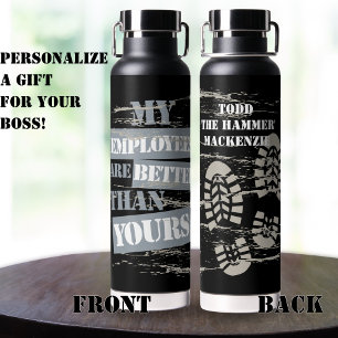 Funny Gift for Construction Boss Water Bottle