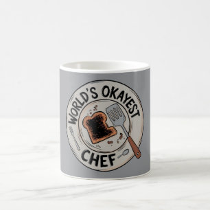 Funny Gift for Cooks: World's Okayest Chef Design Coffee Mug