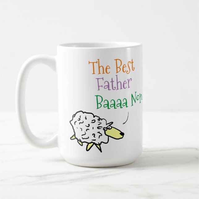 Funny Gift for Dad - Best Father Coffee Mug (Left)