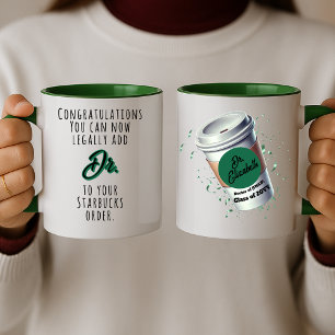 Funny Gift For Doctors Personalised Graduation Two-Tone Coffee Mug