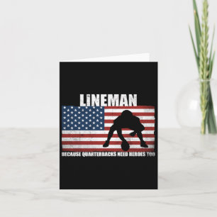 Funny Gift For Football Player Lineman Football Card