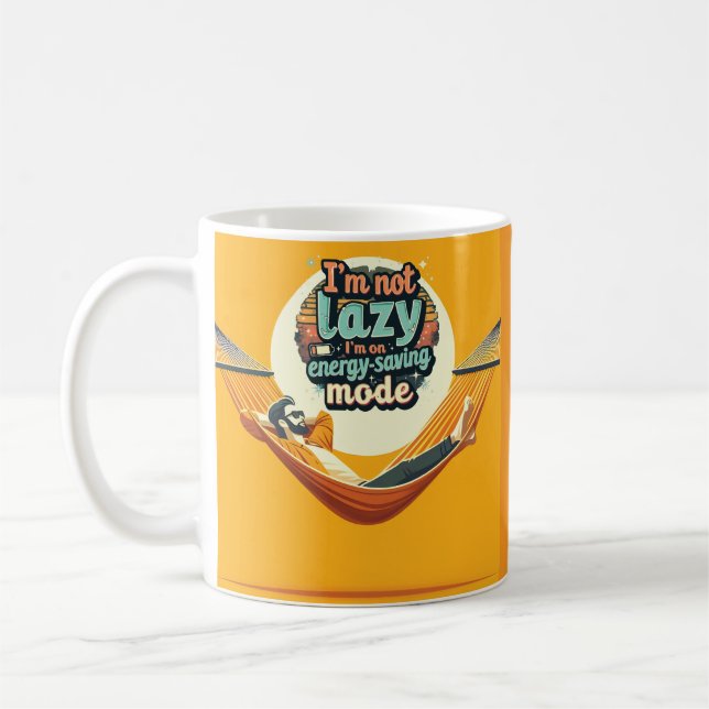 Funny Gift for Lazy People Design Coffee Mug (Left)