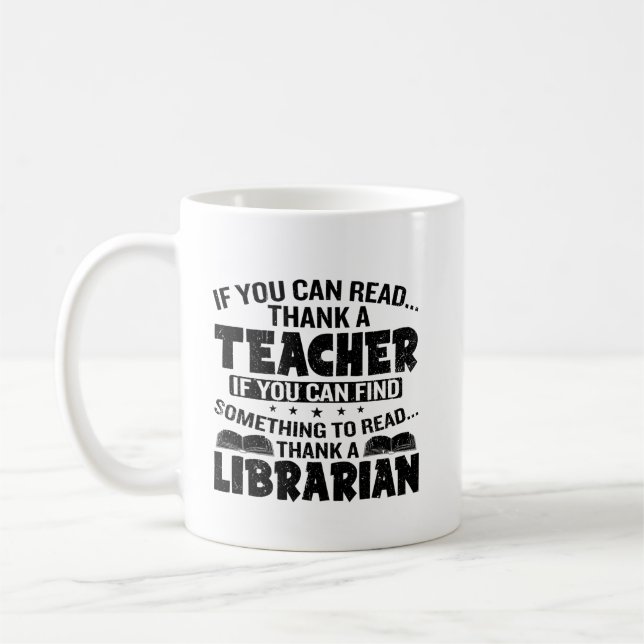 Funny Gift For Librarian Coffee Mug (Left)