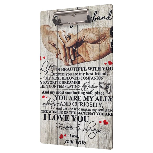 Funny Gift For Man | Funny Quotes To Husband | Clipboard (Left)