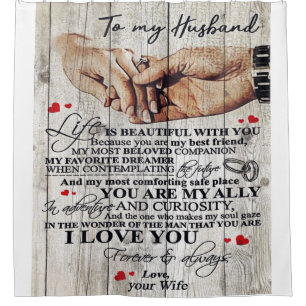 Funny Gift For Man   Funny Quotes To Husband   Shower Curtain