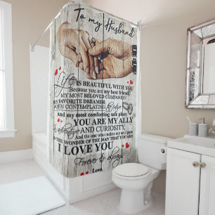 Funny Gift For Man Funny Quotes To Husband Shower Curtain