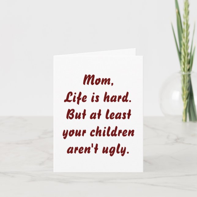 Funny Gift for Mothers Day Meaningful Pun Card (Front)