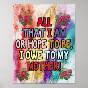 Funny Gift For Mum   Funny Quotes To Mummy   Poster