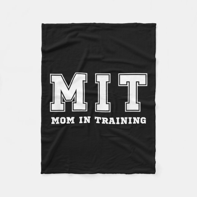 Funny Gift For New Mom In Training Expecting Pregn Fleece Blanket (Front)