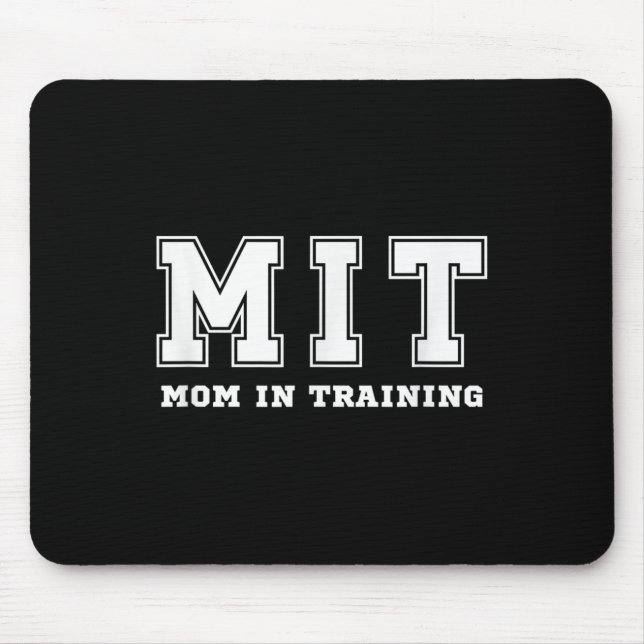 Funny Gift For New Mom In Training Expecting Pregn Mouse Mat (Front)