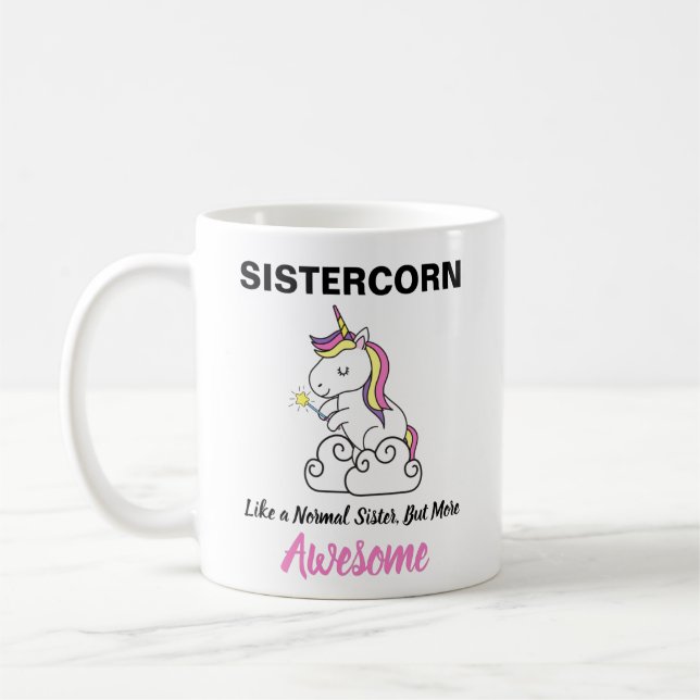 Funny Gift For Sister Novelty Birthday Present Coffee Mug (Left)
