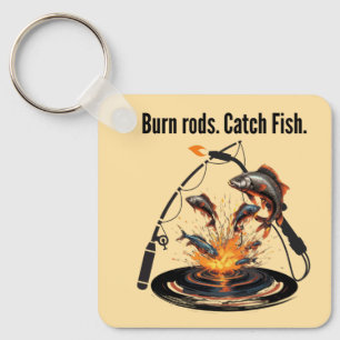 Funny Gift for Welders Who Love Fishing  Key Ring