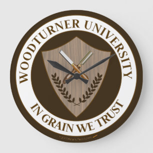 Funny Gift for Woodturner Woodturning University Large Clock
