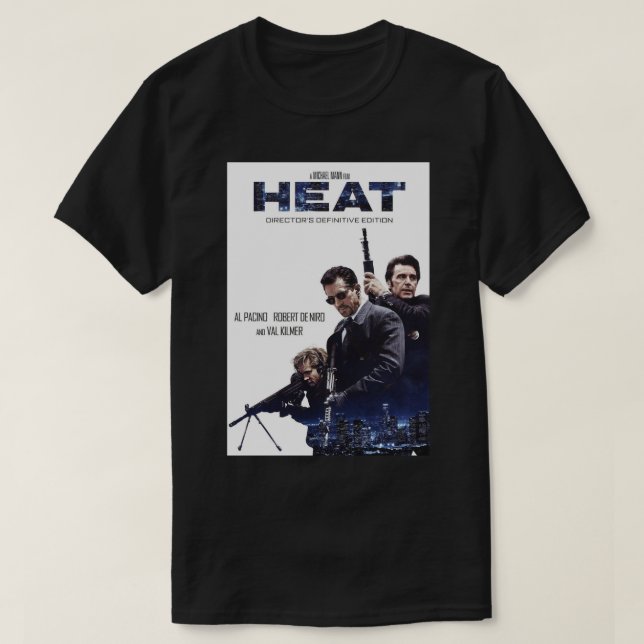 Funny Gift Heat Crime Movie Retro Wave T-Shirt (Design Front)