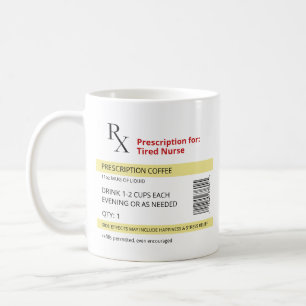 Funny Gift Idea For Nurse, Coffee Lover - Rx Novel Coffee Mug