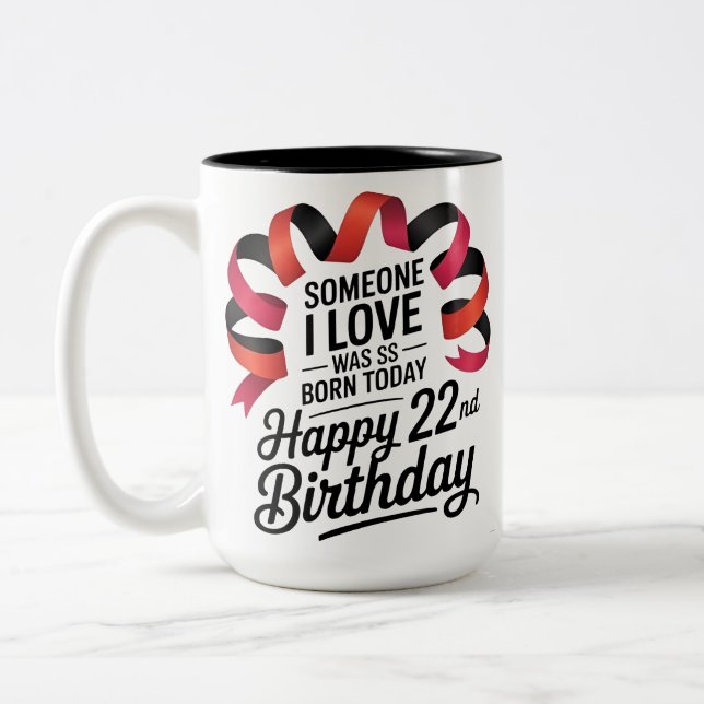 Funny Gift Idea for Roommate 22nd Birthday Idea fo Two-Tone Coffee Mug (Left)