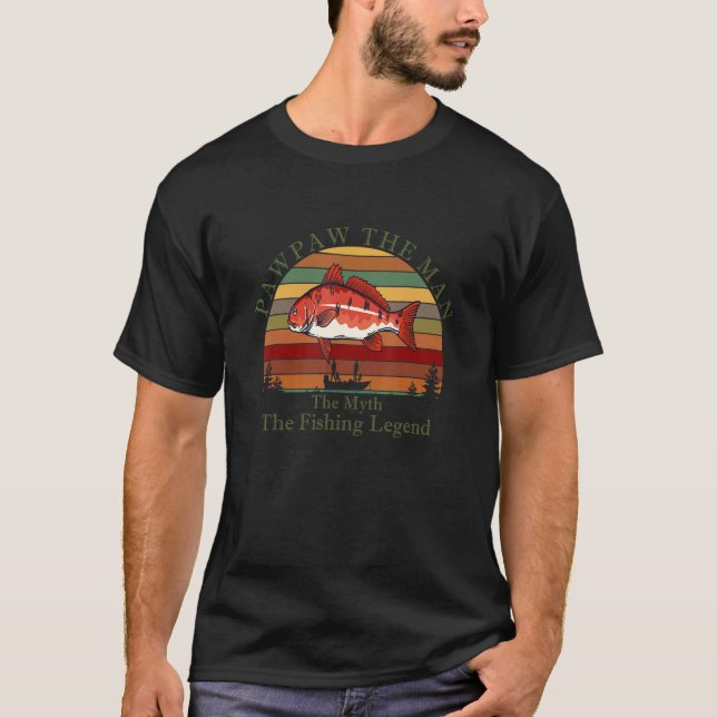 Funny Gift Idea The Myth The Legend PAWPAW And Red T-Shirt (Front)