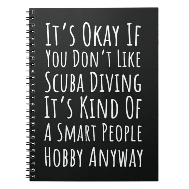 Funny Gift Ideas For Scuba Diver Diving Snorkellin Notebook (Front)