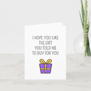 Funny Gift Joke Birthday Card