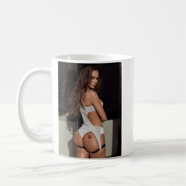 Funny Gift Lana Rhoades Cute Love Men Coffee Mug (Left)