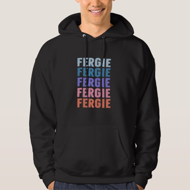 Funny Gift Name Fergie Personalised First Name Hoodie (Front)
