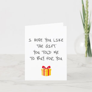 Funny Gift Present Birthday Card