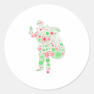 Funny Gift Snowflake - 2020 Santa Claus Classic Round Sticker