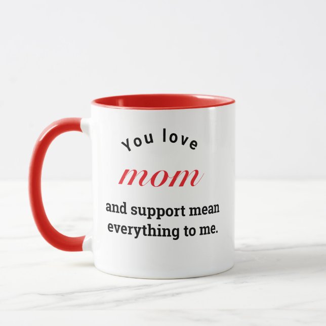 Funny  Gift To mum Typography Mothers Day Mug (Left)