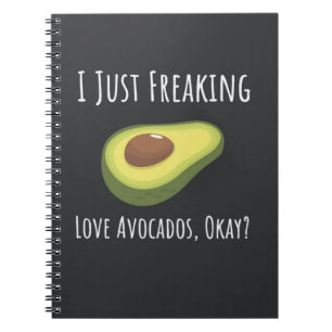 Funny Gifts For Avocado Lovers Vegan Foodie Notebook