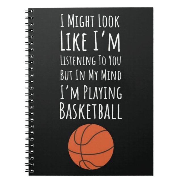 Funny Gifts For Basketball Players Team Fan Sports Notebook (Front)