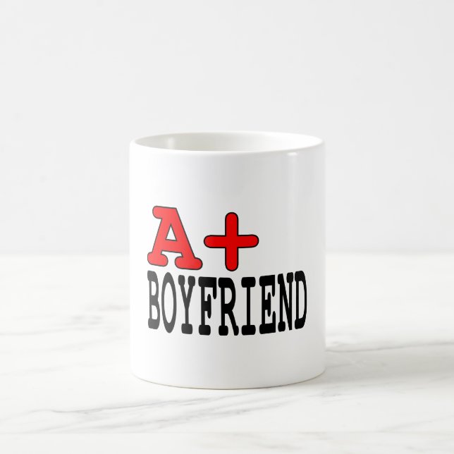 Funny Gifts for Boyfriends : A+ Boyfriend Coffee Mug (Center)