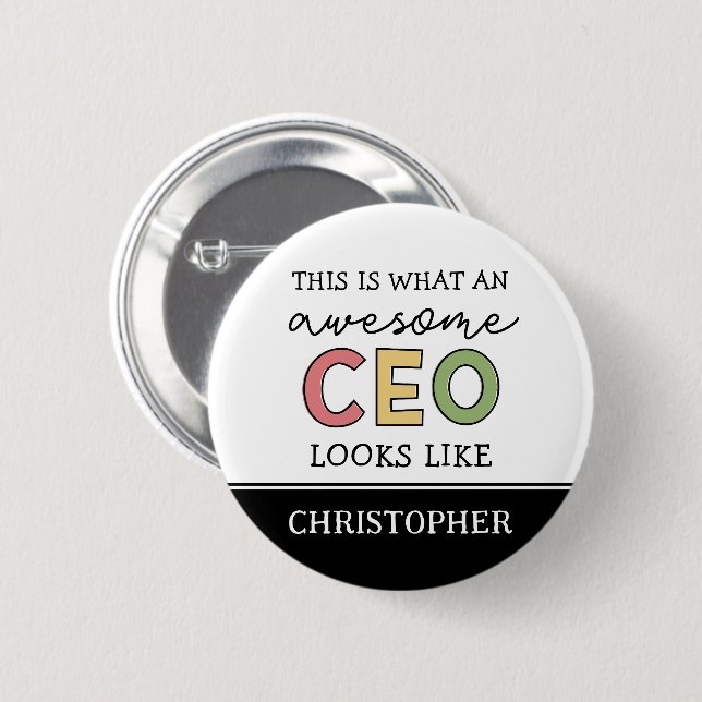 Funny Gifts for CEO | Awesome CEO Boss Gifts 6 Cm Round Badge (Front & Back)
