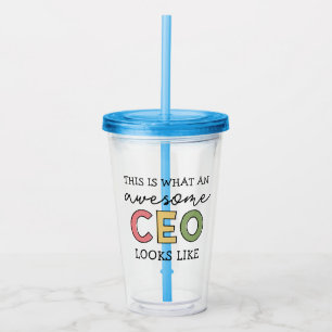 Funny Gifts for CEO Awesome CEO Boss Gifts Acrylic Tumbler