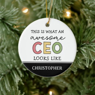 Funny Gifts for CEO   Awesome CEO Boss Gifts Ceramic Tree Decoration