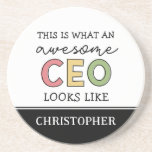 Funny Gifts for CEO | Awesome CEO Boss Gifts Coaster<br><div class="desc">Funny Gifts for CEO | Awesome CEO Boss Cute and Funny Gifts!</div>