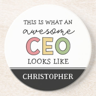 Funny Gifts for CEO   Awesome CEO Boss Gifts Coaster