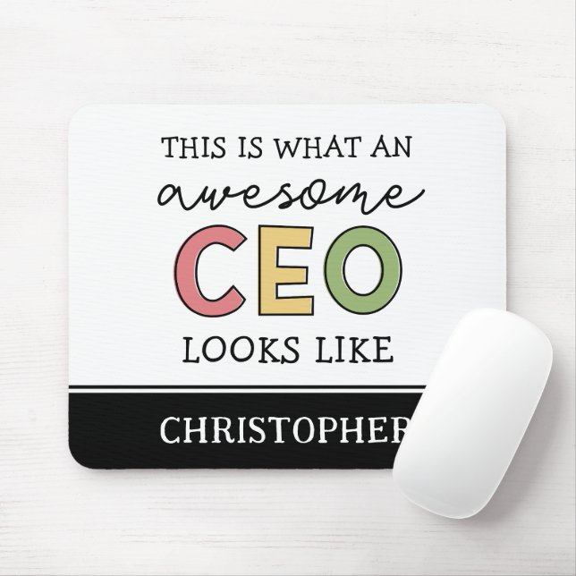 Funny Gifts for CEO | Awesome CEO Boss Gifts Mouse Mat (With Mouse)