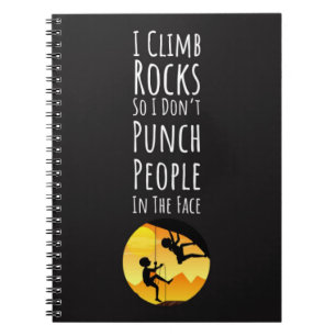 Funny Gifts For Climbers Bouldering Rock Climbing Notebook