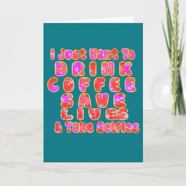 Funny Gifts for Coffee Lovers Card (Front)