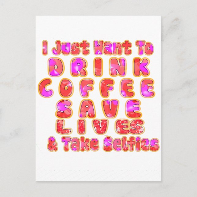 Funny Gifts for Coffee Lovers Postcard (Front)