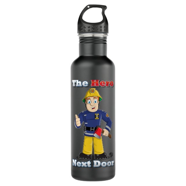 Funny Gifts For Fireman Children Cartoons Sam Gift 710 Ml Water Bottle (Front)