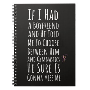 Funny Gifts For Teenage Gymnasts Girl Gymnastics Notebook