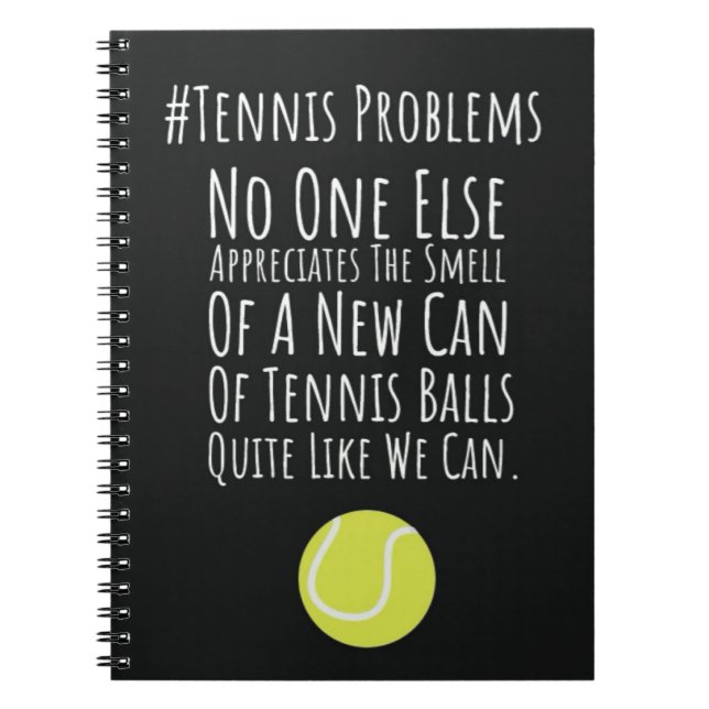 Funny Gifts For Tennis Players Sports Presents Notebook (Front)