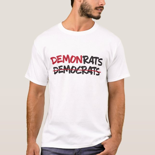 Funny Gifts for Trump Supporter Fans Anti Democrat T-Shirt (Front)
