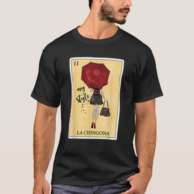 Funny Gifts Spanish Mexican Bingo La Chingona  T-Shirt (Front)