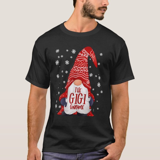 Funny Gigi Gnome Family Matching Christmas Gift Pa T-Shirt (Front)
