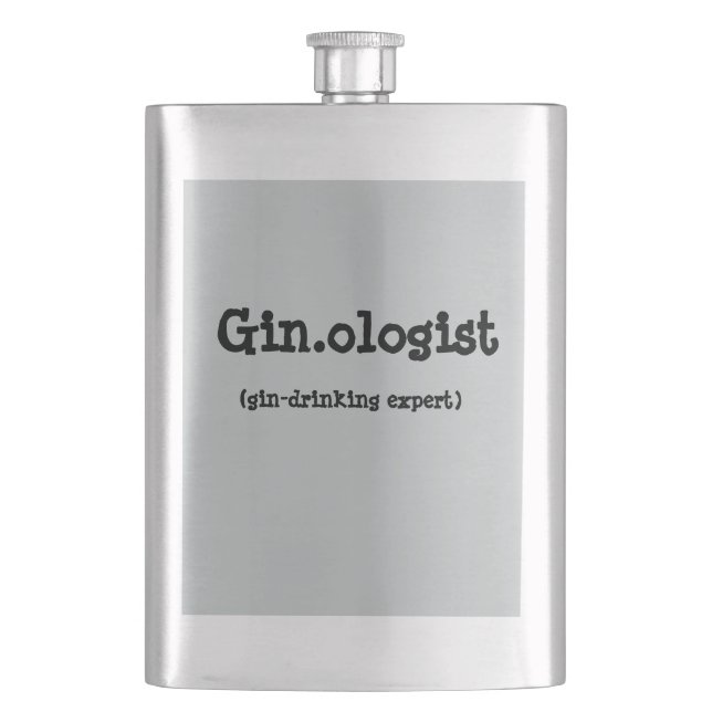 Funny Gin.ologist Flask (Front)