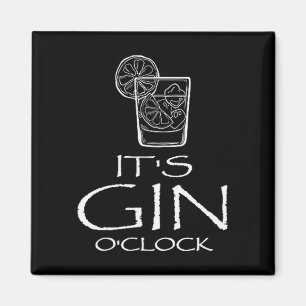 Funny Gin Tonic Saying Oh It's Gin O'clock Magnet