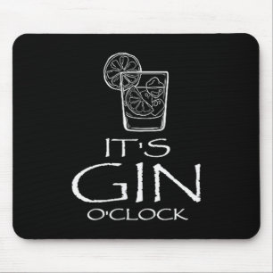 Funny Gin Tonic Saying Oh It's Gin O'clock Mouse Mat