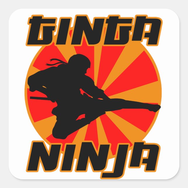 Funny Ginga Ninja Ginger Red Hair Redhead Humour Square Sticker (Front)